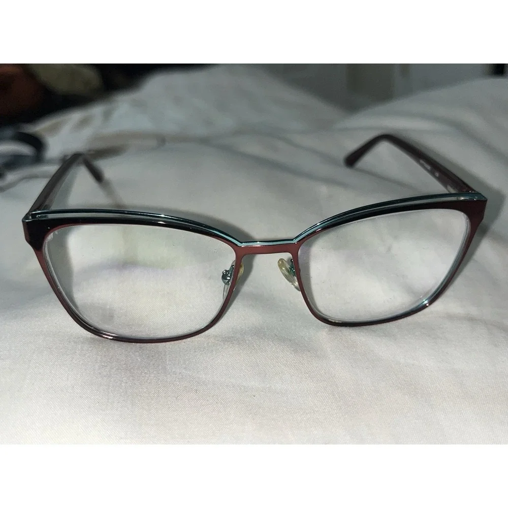 Wittnauer Eyeglasses Frame Liza Womens Eggplant Metal Cat Eye Full Rim 52-16-135